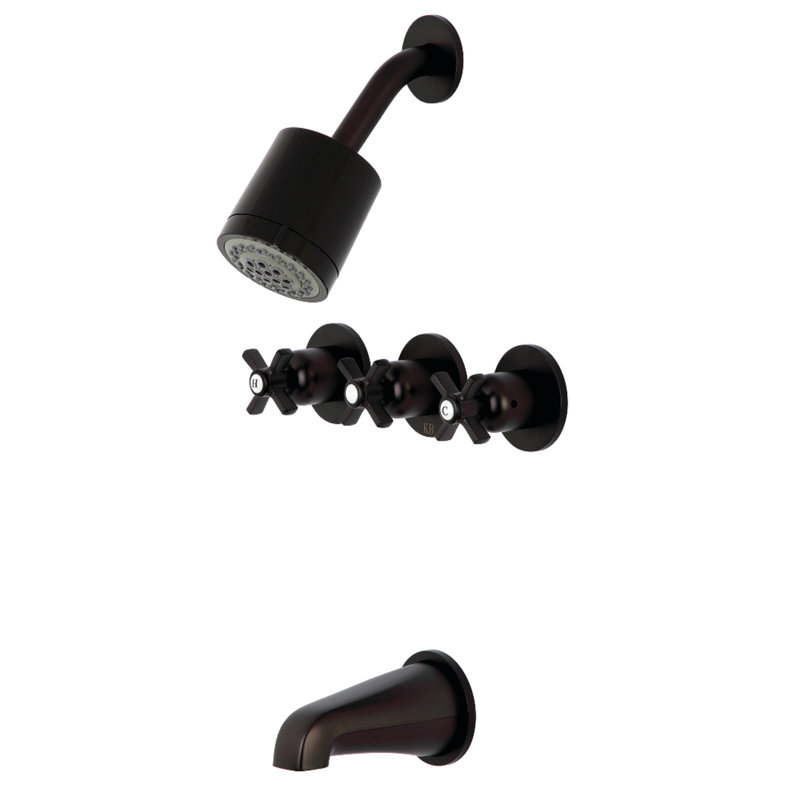 Kingston Brass Millennium 3Handle Volume control Tub and Shower Faucet